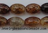 CAG1453 15.5 inches 13*18mm rice dragon veins agate beads