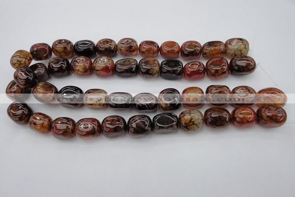 CAG1457 15.5 inches 13*18mm nuggets dragon veins agate beads