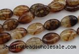 CAG1462 15.5 inches 8*12mm oval dragon veins agate beads