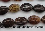 CAG1463 15.5 inches 10*14mm oval dragon veins agate beads