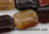 CAG1483 15.5 inches 18*25mm rectangle dragon veins agate beads