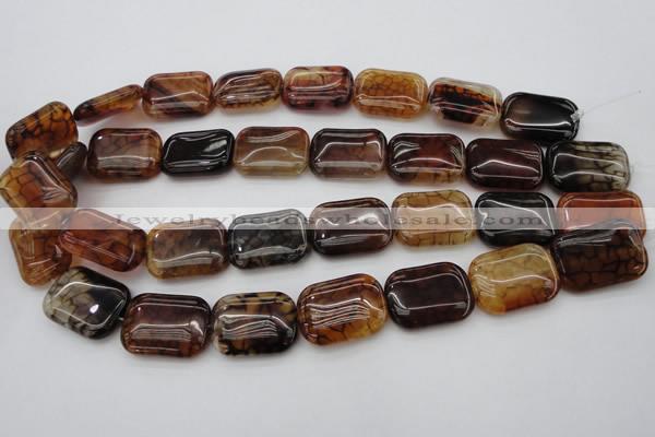 CAG1483 15.5 inches 18*25mm rectangle dragon veins agate beads