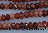 CAG1491 15.5 inches 5*8mm faceted rondelle natural fire agate beads