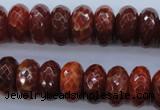 CAG1493 15.5 inches 8*16mm faceted rondelle natural fire agate beads