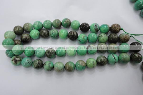 CAG1600 15.5 inches 16mm round green grass agate gemstone beads