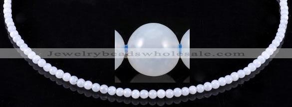 CAG162 Smooth round 4mm blue lace agate gemstone beads wholesale