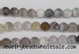 CAG1752 15.5 inches 6mm faceted round Chinese botswana agate beads