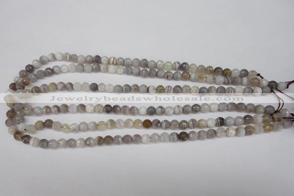 CAG1752 15.5 inches 6mm faceted round Chinese botswana agate beads