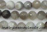 CAG1803 15.5 inches 10mm faceted round grey botswana agate beads