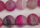 CAG1862 15.5 inches 16mm round matte druzy agate beads whholesale