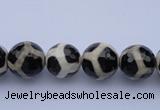 CAG1870 15.5 inches 6mm faceted round tibetan agate beads wholesale