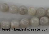 CAG1897 15.5 inches 10mm round grey agate beads wholesale