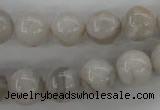 CAG1898 15.5 inches 12mm round grey agate beads wholesale