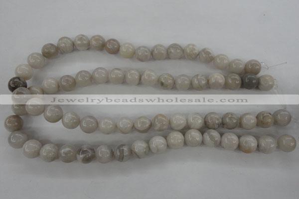 CAG1898 15.5 inches 12mm round grey agate beads wholesale