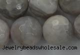 CAG1911 15.5 inches 20mm faceted round grey agate beads wholesale