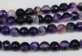 CAG2094 15.5 inches 6mm faceted round purple line agate beads