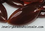 CAG228 15.5 inches 20*40mm marquise red agate gemstone beads