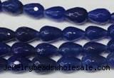 CAG2302 15.5 inches 8*12mm faceted teardrop agate gemstone beads