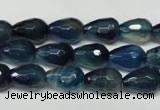 CAG2304 15.5 inches 10*14mm faceted teardrop agate gemstone beads