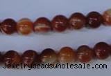 CAG2322 15.5 inches 8mmround red line agate beads wholesale