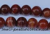 CAG2323 15.5 inches 10mmround red line agate beads wholesale