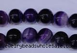 CAG2333 15.5 inches 10mm round violet line agate beads wholesale