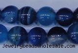 CAG2345 15.5 inches 14mm round blue line agate beads wholesale