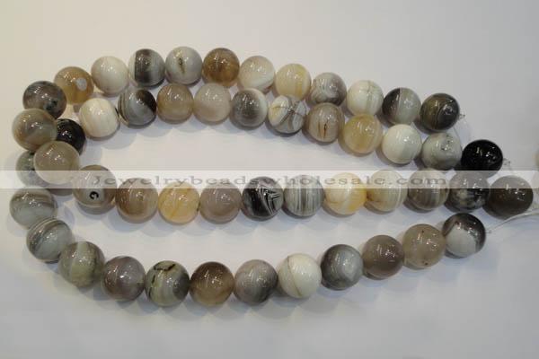 CAG2416 15.5 inches 16mm round Chinese botswana agate beads