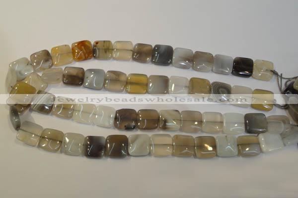 CAG2450 15.5 inches 14*14mm square Chinese botswana agate beads