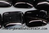 CAG2957 15.5 inches 20*25mm rectangle black line agate beads