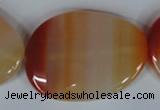 CAG3269 15.5 inches 28*40mm freeform red line agate beads