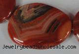 CAG3270 15.5 inches 28*40mm freeform red line agate beads