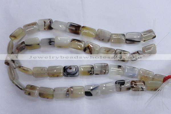 CAG3343 15.5 inches 13*18mm rectangle natural grey agate beads