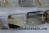 CAG3344 15.5 inches 15*20mm rectangle natural grey agate beads