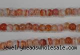 CAG3586 15.5 inches 6mm round red line agate beads wholesale