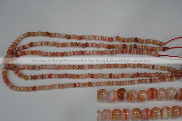 CAG3586 15.5 inches 6mm round red line agate beads wholesale