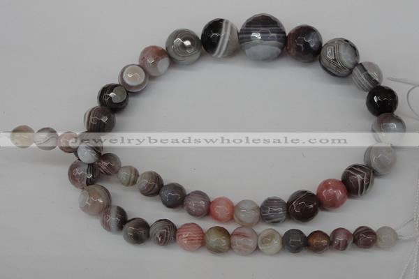 CAG3595 15.5 inches 8mm - 17mm faceted round botswana agate beads