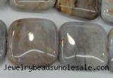 CAG3655 15.5 inches 25*25mm square ocean agate gemstone beads