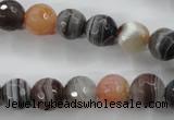 CAG3693 15.5 inches 10mm faceted round botswana agate beads wholesale