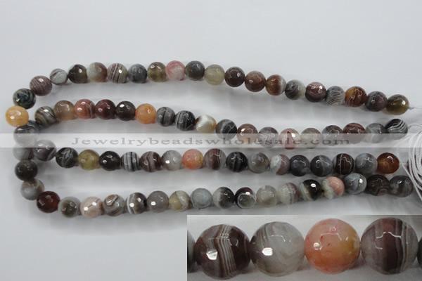 CAG3693 15.5 inches 10mm faceted round botswana agate beads wholesale