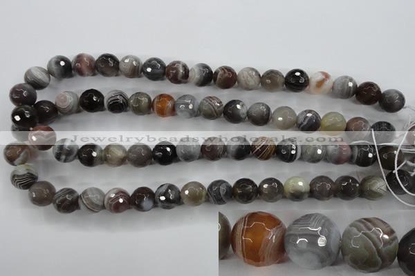 CAG3694 15.5 inches 12mm faceted round botswana agate beads wholesale