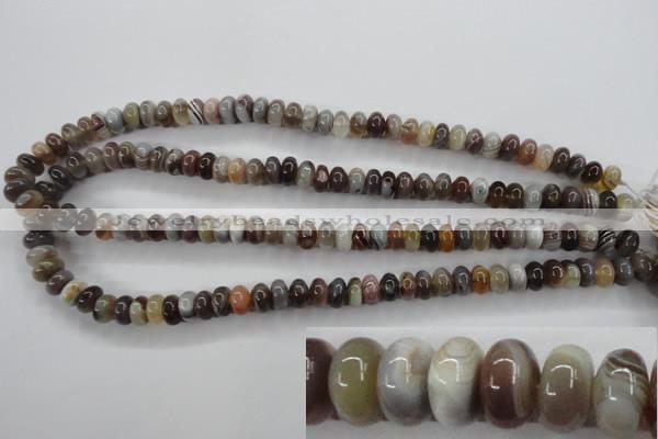 CAG3702 15.5 inches 5*8mm rondelle botswana agate beads wholesale