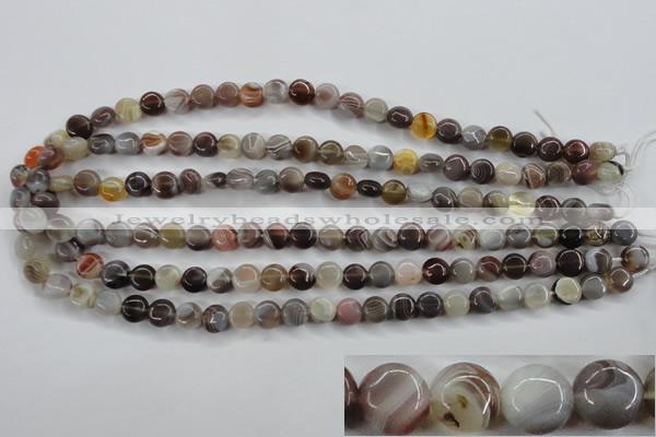 CAG3711 15.5 inches 8mm flat round botswana agate beads wholesale