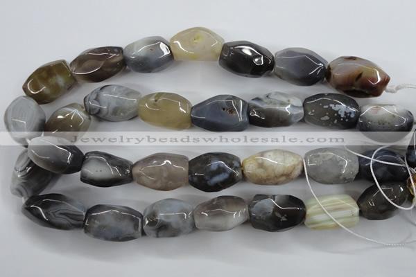 CAG3730 15.5 inches 18*25mm faceted nuggets botswana agate beads