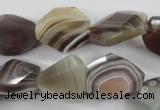 CAG3732 15*18mm – 20*23mm faceted freeform botswana agate beads