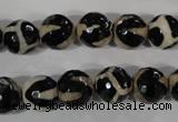 CAG3842 15.5 inches 10mm faceted round tibetan agate beads wholesale