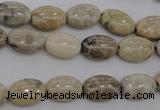 CAG3901 15.5 inches 8*12mm oval chrysanthemum agate beads