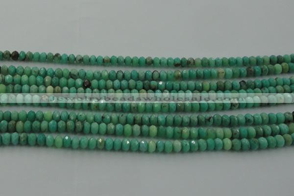 CAG3911 15.5 inches 2.5*4mm faceted rondelle green grass agate beads