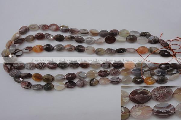 CAG3990 15.5 inches 8*12mm faceted oval botswana agate gemstone beads