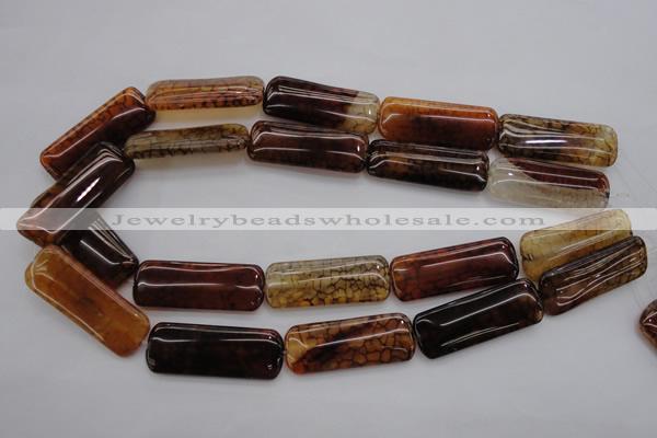 CAG4056 15.5 inches 15*38mm rectangle dragon veins agate beads